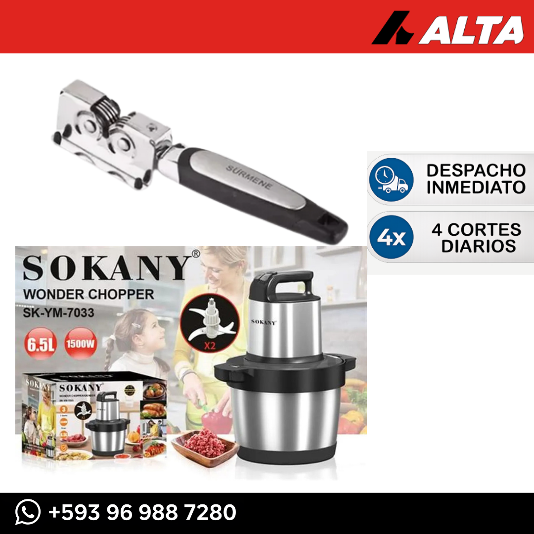 COMBO PROCESADOR 6.5L- AFILADOR CUCHILLO